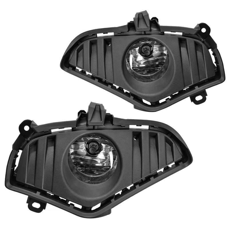 Car Front Bumper Fog Light Driving Lamp Kit Bezel Covers & Harness Switch for 19-21 Toyota RAV4