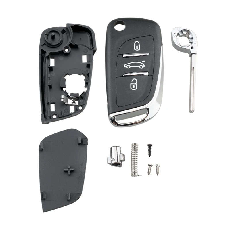 For PEUGEOT Car Keys Case Replacement 3 Buttons Auto Key Protective Shell