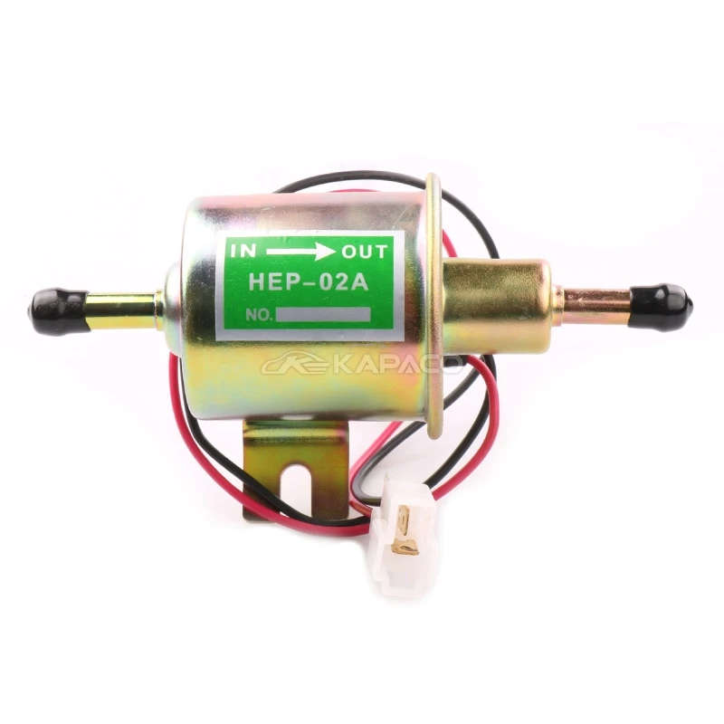 12/24V HEP-02A Universal Electric Fuel Pump Low Pressure Bolt Fixing Wire Diesel Petrol