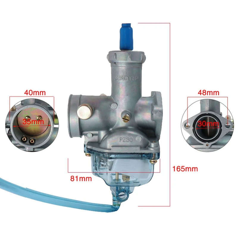 PZ30 PZ30MM Motorcycle Carburetor with Oil Pan Suitable for Keihin Motorcycle TTR250 CG200