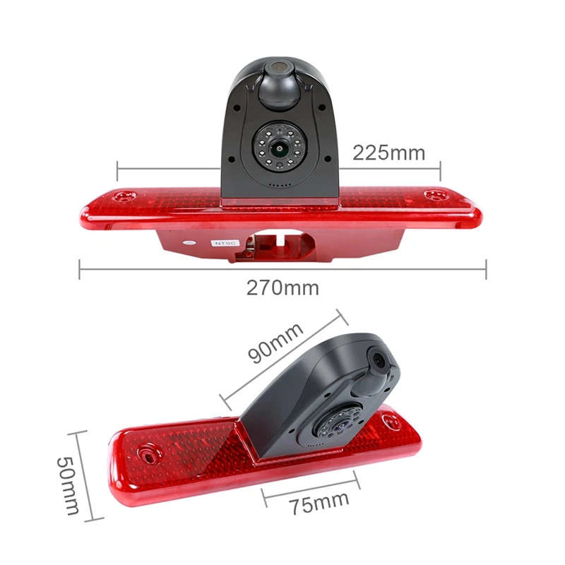 Car Brake Light Rear View Reverse Backup Dual Camera for Peugeot Expert Fiat Scudo Citroen Toyota