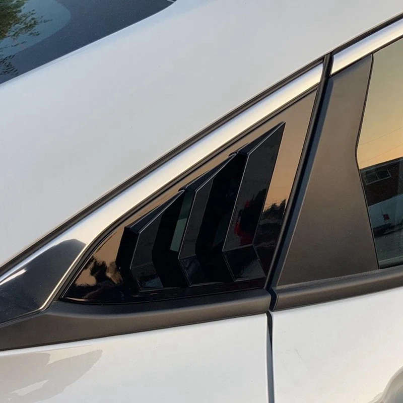 Racing Style Car Rear Side Window Louvers Cover Blinds Scoop Air Vent Cover Trim for Honda Civic