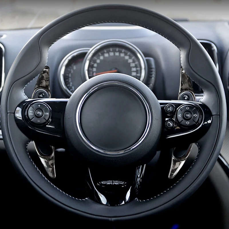 Carbon Fiber Car Steering Wheel Paddle Shift Trim for Mini F55 F56 Clubman F54 Cabrio F57
