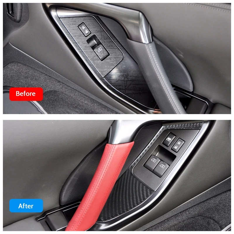 Car Door Armrest Panel Sticker Window Control Console Frame Cover Trim for Nissan GTR R35 2009-2015