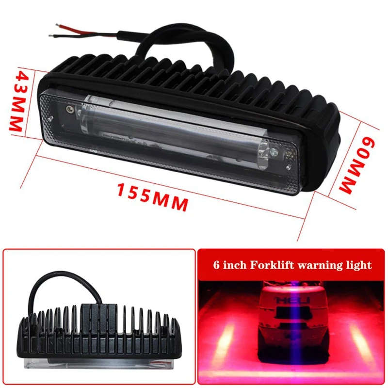 4 Inch 30W Red Line LED Forklift Truck Car Warning Lamp Safety Working Light