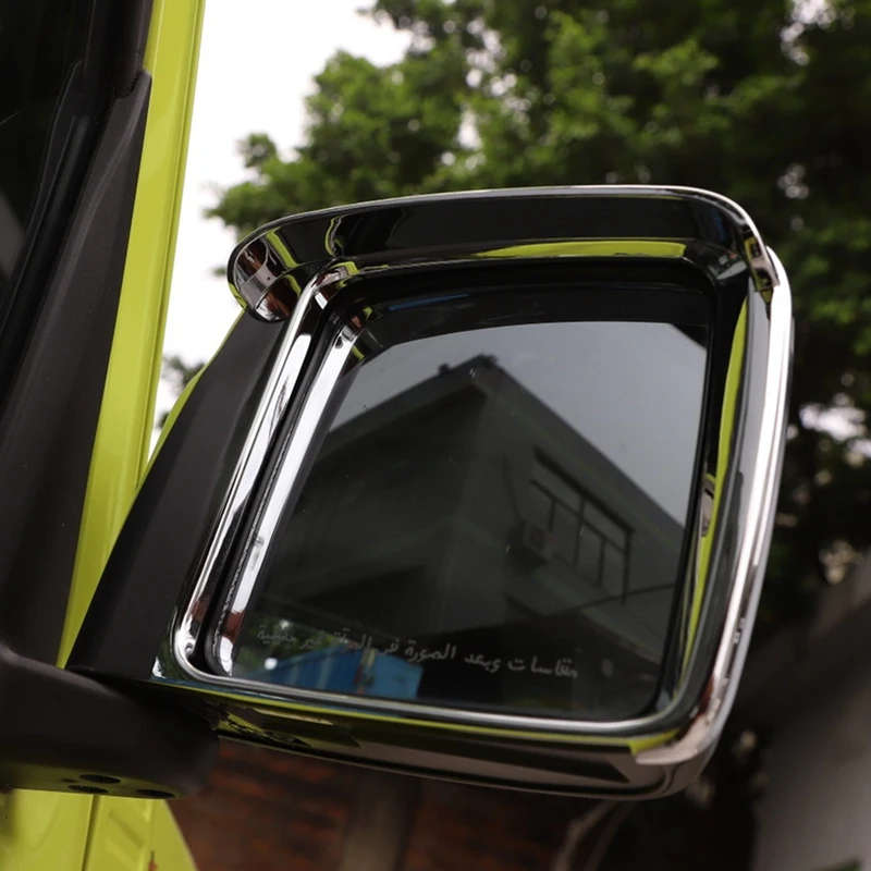 Rear View Mirror Rain Eyebrow Trim Frame Rearview Mirror Rain Brow Cover for Suzuki Jimny