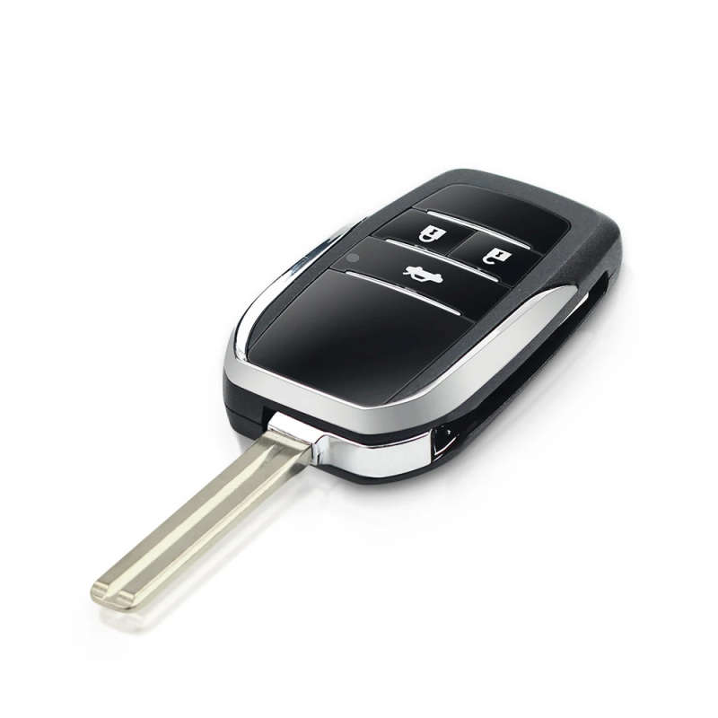 2/3/4 Buttons Modified Folding Key Case For Toyota Crown Corolla Land Cruiser YARIS CAMRY RAV4