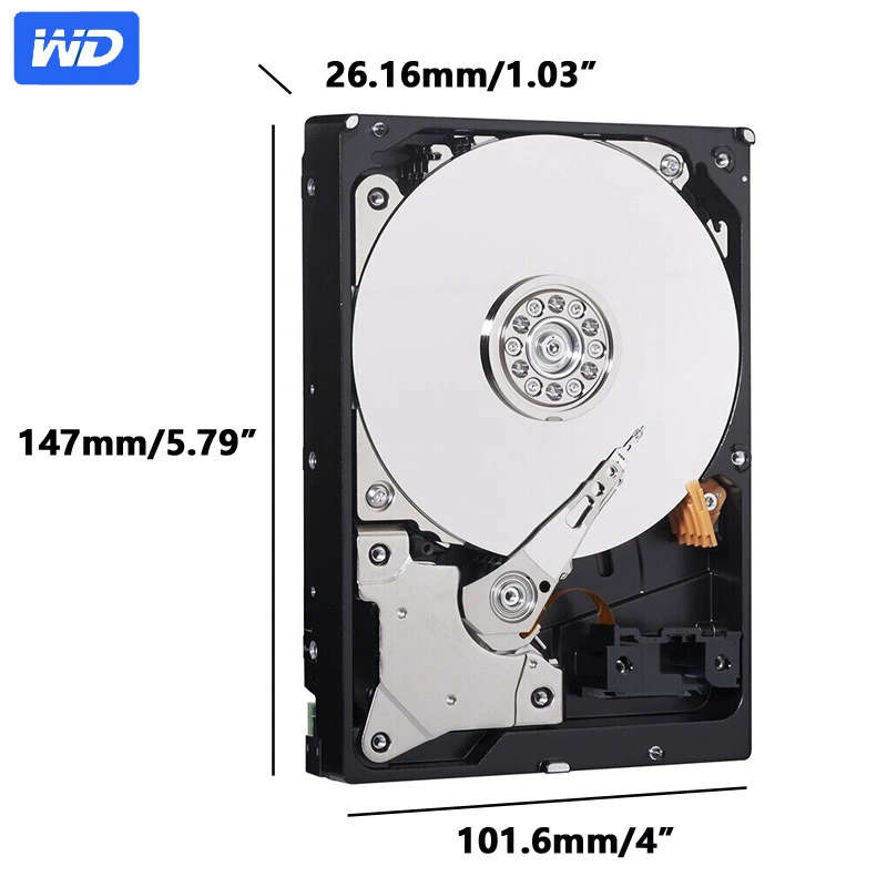 WD Blue 4TB HDD Hard Drive Disk HD SATA III 256MB Cache 5400 RPM 4 TB 3.5` 35 Harddisk for Desktop P