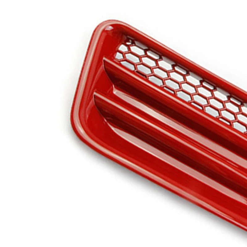 Front Bumper Honeycomb Fog Lamp Cover Tirm for Dodge Charger 2016 2017 2018 2019 2020 2021 SXT, Red