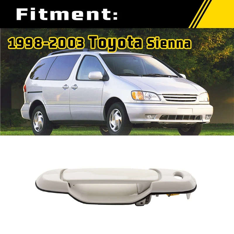For 1998-2003 Toyota Sienna Front Left Driver Outside Exterior Door Handle White 69220-08010 New