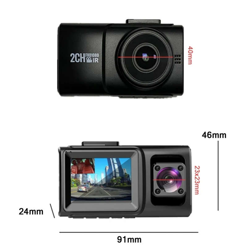 In Car Hidden HD 1080P Infrared Night Vision Driving Recorder, without GPS Trajectory