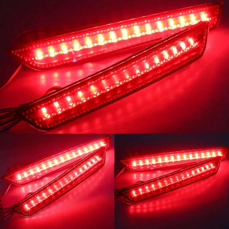 2Pcs Car LED Rear Bumper Reflector Light for Ford Mondeo Sedan Tail Brake Stop Car Light