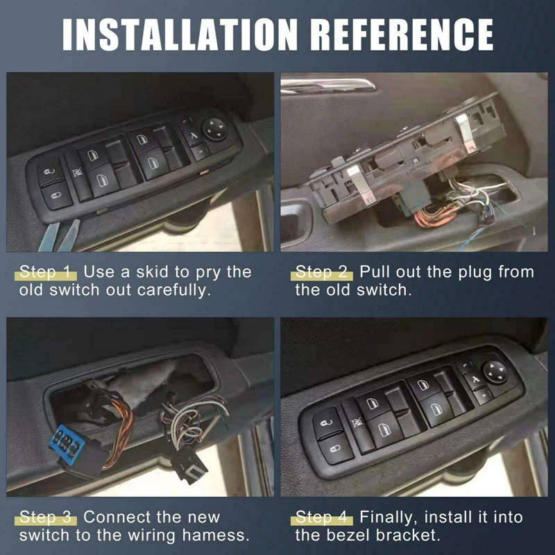 Power Window Control Switch Window Lifter Switch Button Passenger Side for Peugeot 307