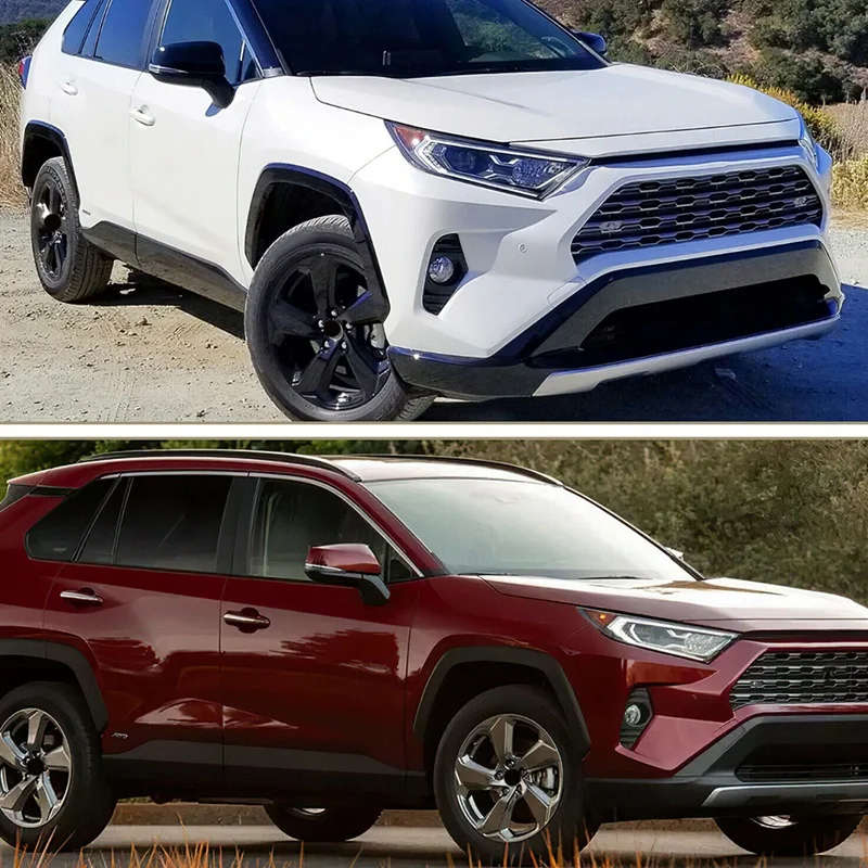 Car Front Bumper Fog Light Driving Lamp Kit Bezel Covers & Harness Switch for 19-21 Toyota RAV4