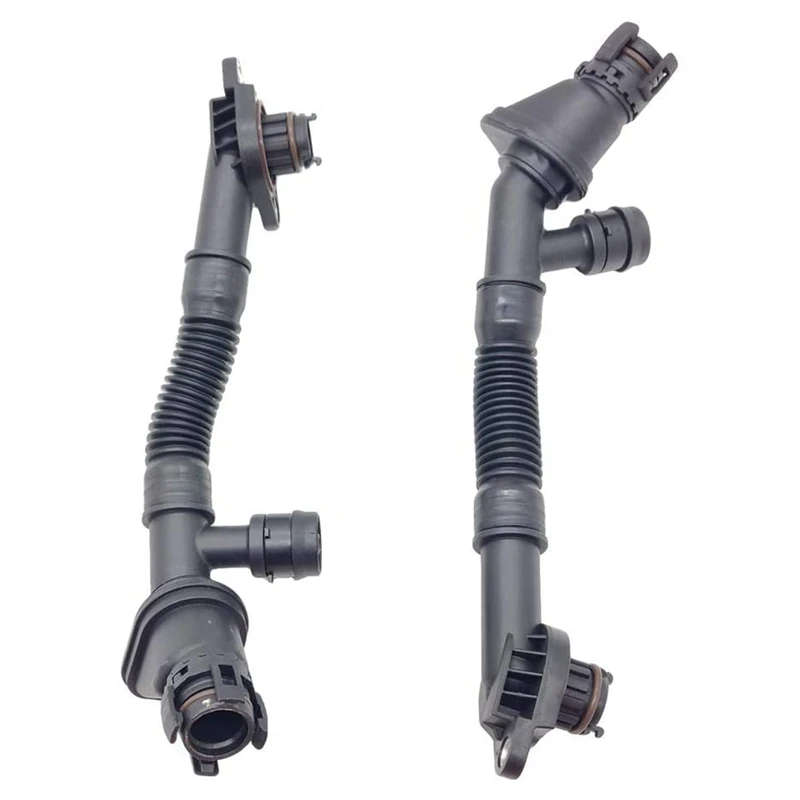 2PCS Crankcase Vent Hose Left and Right for -BMW X5 X6 F01 F02 F07 F10 F12 F13 550I 650I 11157646086