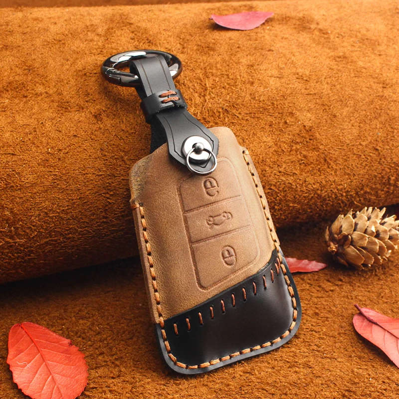 For Volkswagen VW Tiguan MK2 Magotan Passat B8 CC Skoda Superb A7 2017-2018 Car Key Holder Case