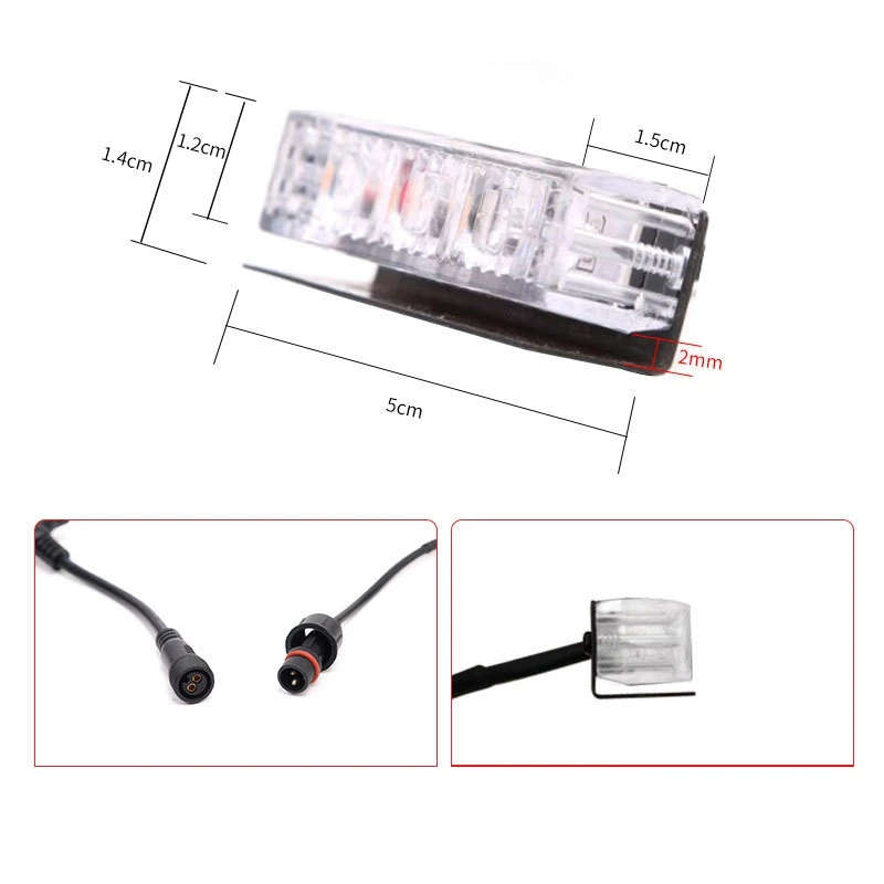 8PCS Car Front Grille LED Lights, for Toyota RAV4 2020 2021 DRL External Grille Driving Lamps