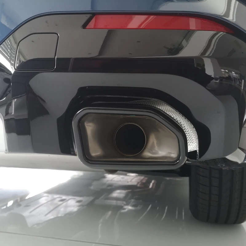 Rear Exhaust Muffler Pipe Cover Stainless Steel Tail Throat Vent Decoration for-BMW X3 2022