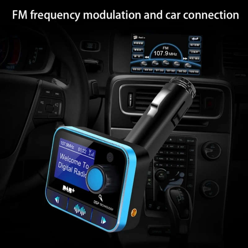 DAB008 Car FM Transmitter DAB Digital Radio Bluetooth MP3 Player FM Transmitter
