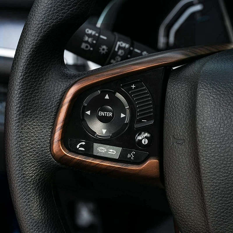 Steering Wheel Trim Fit for Honda CRV EX EX-L Touring 2017-2021 Peach Wood Grain Car Decoration