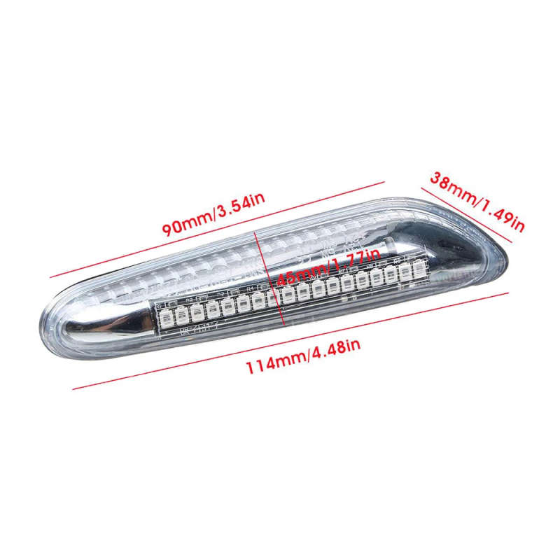 1Pair Smoke Lens White LED Side Marker Lights Lamp For BMW E80 3 39; E90 5 39; E60 X3