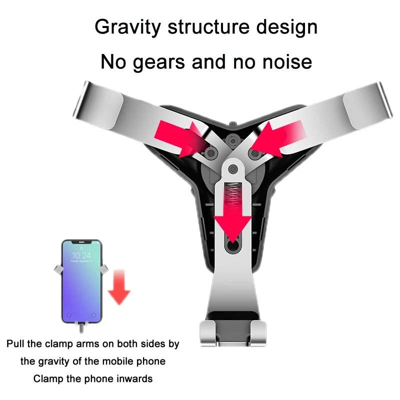 2 PCS Car Mobile Phone Navigation Gravity Bracket, For 4-7 Inch Phone