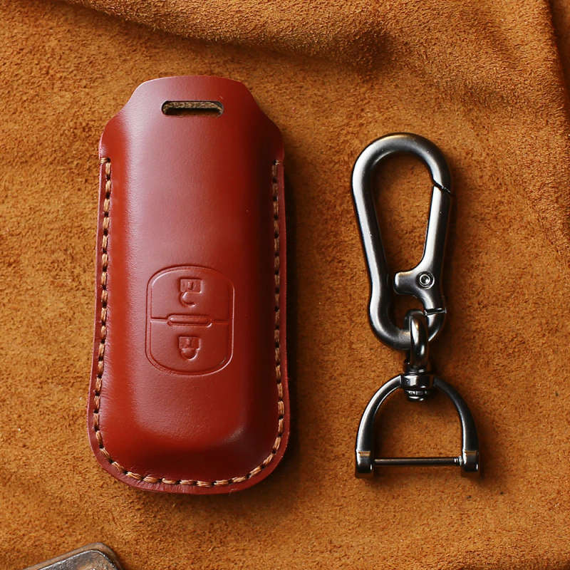 2/3 Buttons Leather Smart Car Remote Key Case Cover For Mazda 2 3 6 Axela Atenza CX-5 CX5 CX-7 CX-9