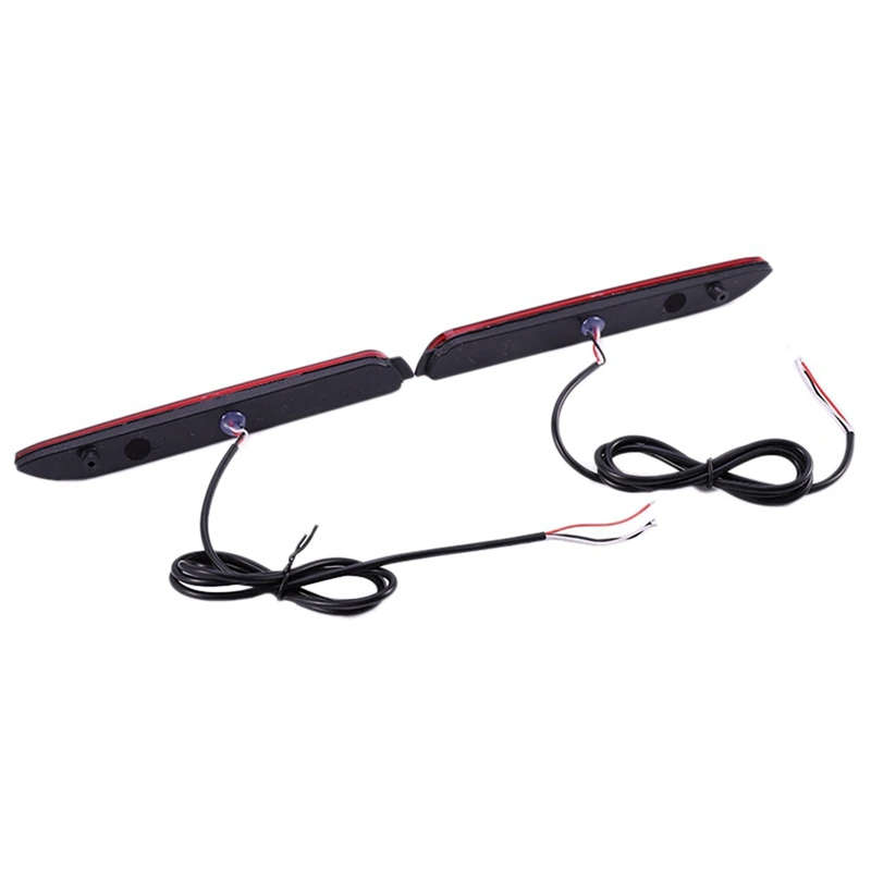 10X LED Bumper Reflector Bright Red Lens Brake Lights for Toyota Camry 2006-2014