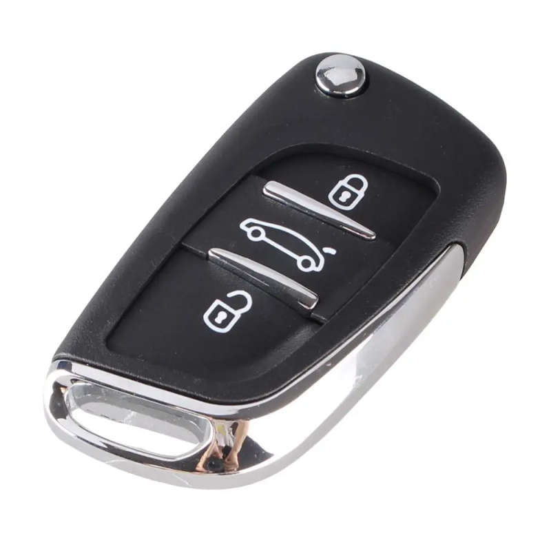 Flip Car Key Cover for PEUGEOT 406 407 408 308 307 107 207 Partner 3 Button Fob Case Car Symbol
