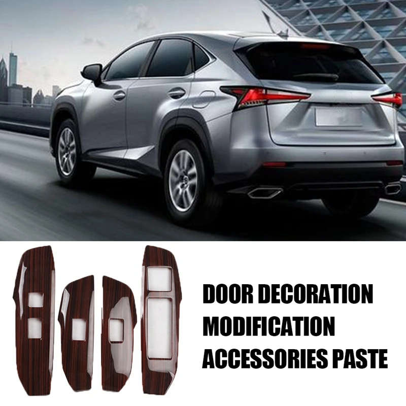 4PCS Car Window Switch Panel Adjust Cover Trim Stickersfor LEXUS NX 300H 200T LHD