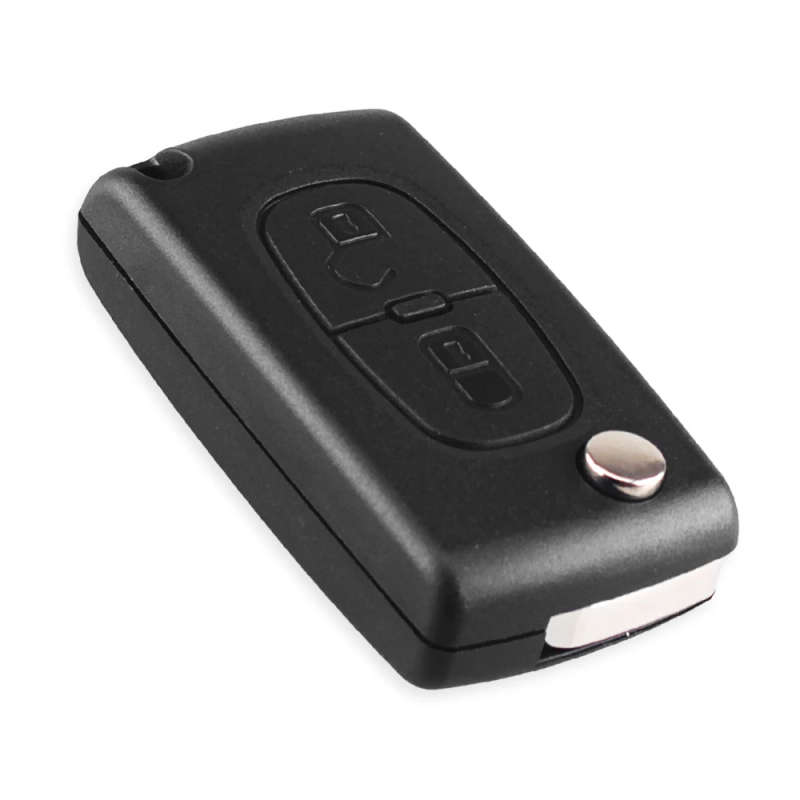 2 Buttons Remote Flip Key Folding Car Key For Peugeot 207 307 308 3008 407 433MHz ID46 ASK CE0536