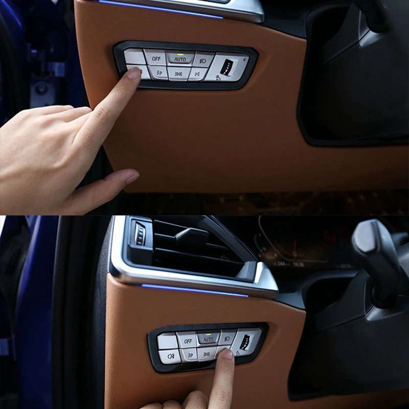 Aluminum Alloy Headlight Switch Button Sticker Decoration Cover Trim Patch for Toyota GR Supra A90