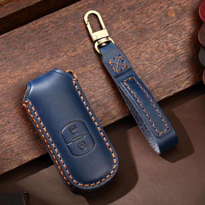 Car Key Case Smart Remote Fob Cover Keychain Key Bag For Mazda 3 6 X-5 Summit M3 M6 CX-3