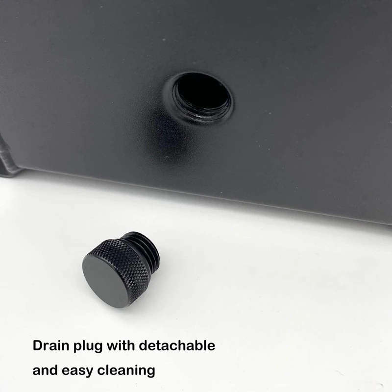 1L Black Aluminum Alloy Radiator Coolant Overflow Expansion Tank Recovery Water Tank Reservoir