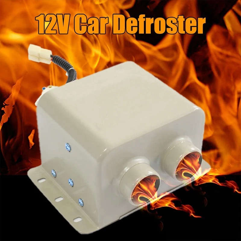 800W Auto Car Heater 12V 2 Hole Heating Defroster Demister Electric Heater
