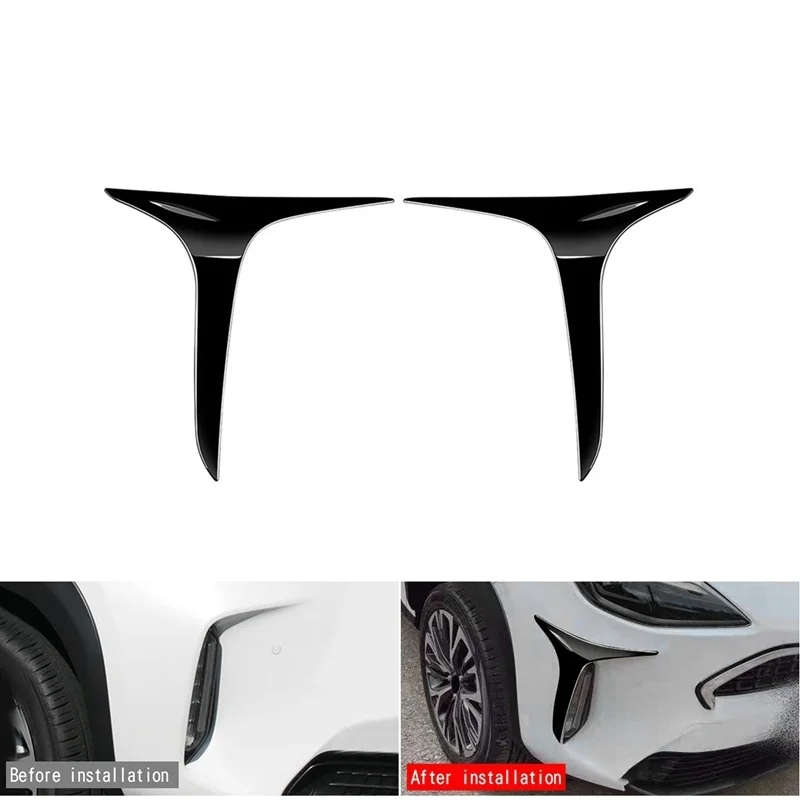 for Toyota Yaris Cross 2020 2021 Bright Black Exterior Auto Front Fog Lights Lamp Strips