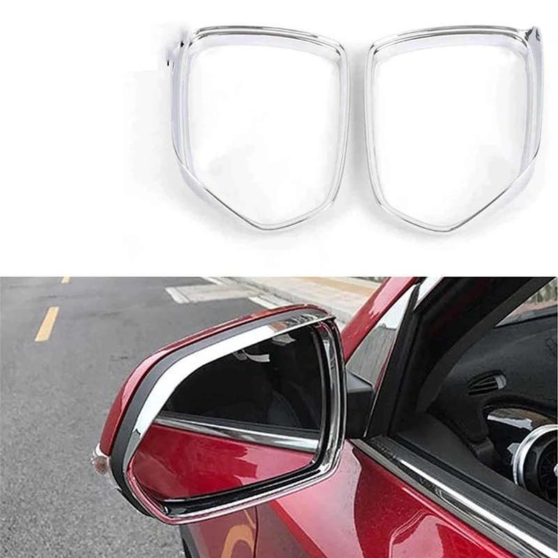 Car Side Rear view Mirror Rain Eyebrow Shield Guard Cover Trim Frame for MG6 MG ZS 2017-2020