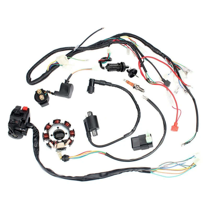 CDI Ignition Coil Wiring Harness Switch Stator Solenoid Relay Regulator for ATV QUAD Dirt Bike