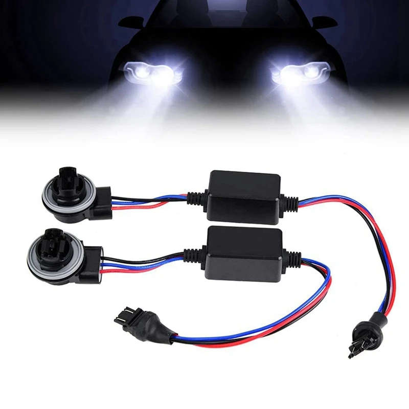 2PCS 3157 3157-B Car LED Headlight Decoder Resistor Harness Anti-Flicker Decoder Failure Decoder