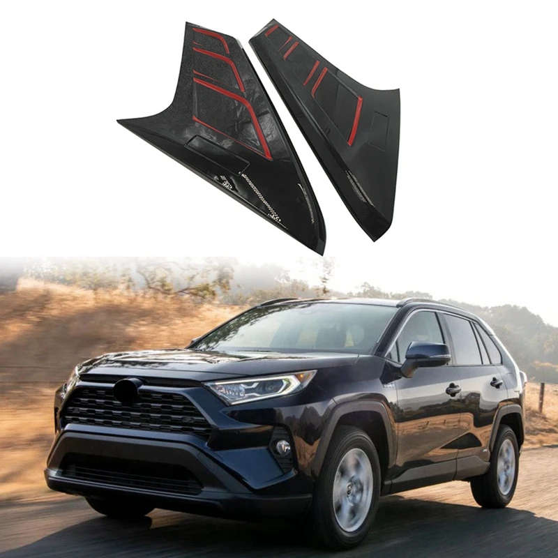 Exterior Rear Tail Window Spoiler C Pillar Molding Cover for Toyota RAV4 RAV 4 2020 2021