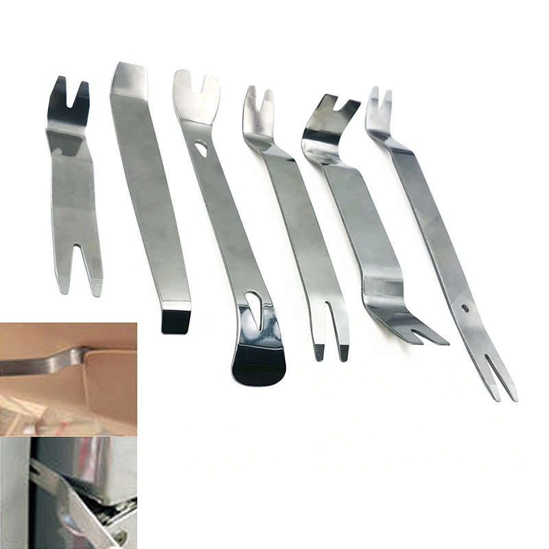 6PCS Car Radio Door Clip Panel Trim Dash Audio Removal Pry Tools Moulding Kits