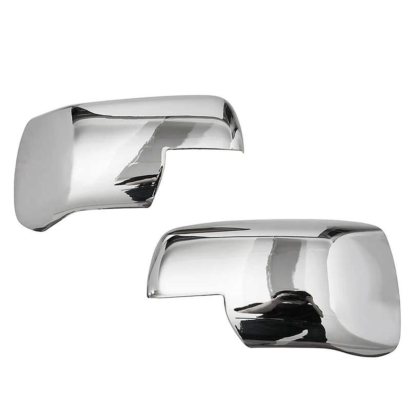 1Pair Full Chrome Wing Side Mirror Covers Caps for Land Rover Discovery 3 Range Sport Freelander