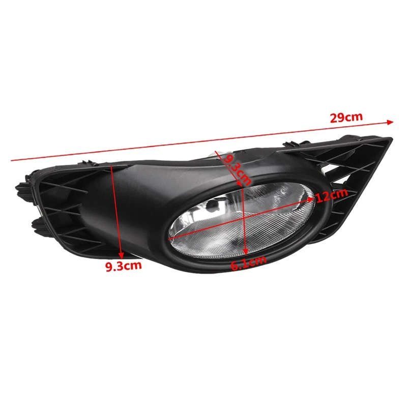 Front Bumper Grille Driving Fog Lights 55W H11 with Harness Replacements for Honda Civic