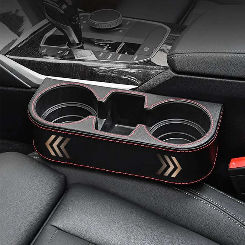 Car Seat Organiser PU Cup Holder Front Seat space Filler Additional Storage Space