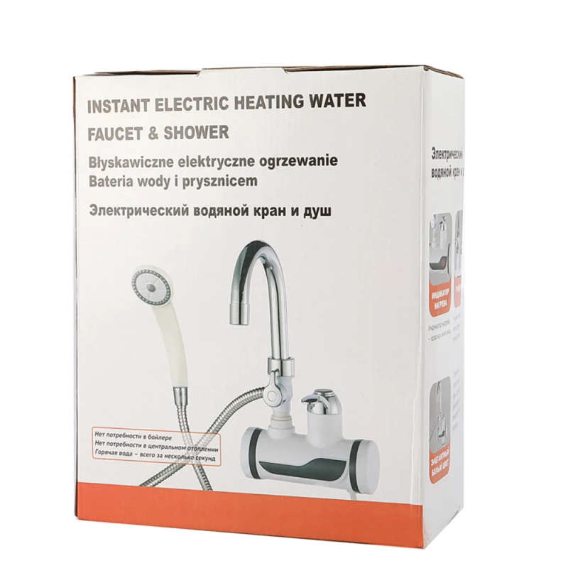 Kitchen Water Heater Tap Bathroom Instant Electric Heating Water Faucet with Shower