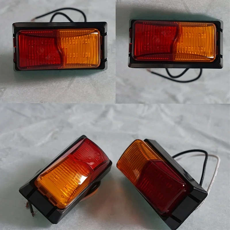 4PCS 8 LED Car Truck Rear Tail Light Waterproof Double Sides Marker Trailer Lights 10-30V