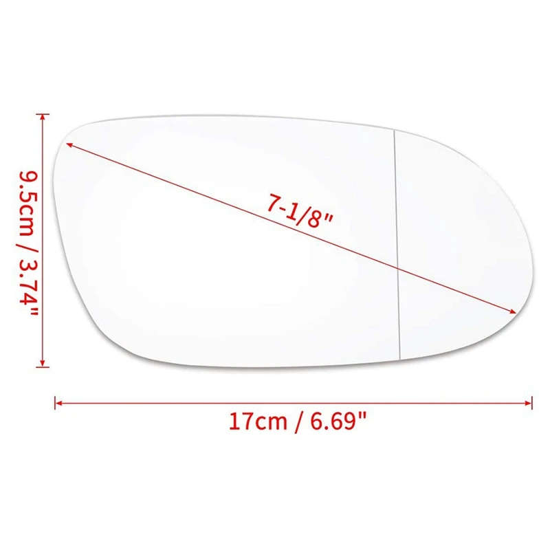 Car Heated Glass Rearview Mirror Side Wing Mirror for Mercedes-Benz CLK/SLK 1996-2004 A-Class