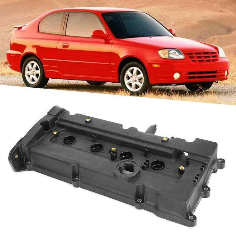 Valve Cover Assembly and Gasket & Spark Plug Tube Seal Valve Cover Assembly for Hyundai Accent 2004