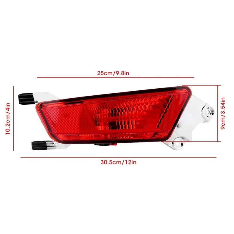 Car Rear Bumper Fog Lights Lamp with Bulb for Range Rover Evoque 2011-2018