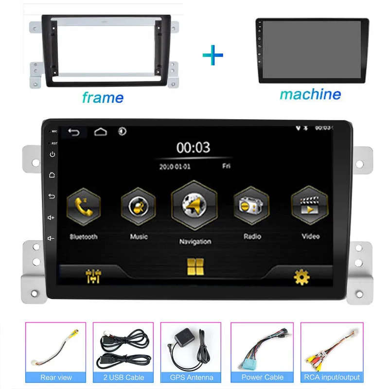 Android Car GPS Radio For Suzuki Grand 2006-11 Vitara AM 2 DIN Multimedia Player Stereo